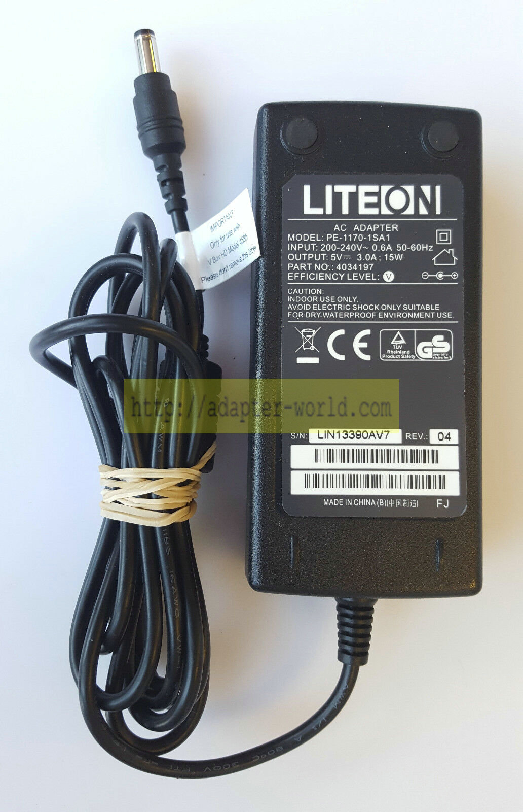 *Brand NEW*5V 3.0A 15W AC/DC ADAPTER LITEON PE-1170-1SA1 POWER SUPPLY